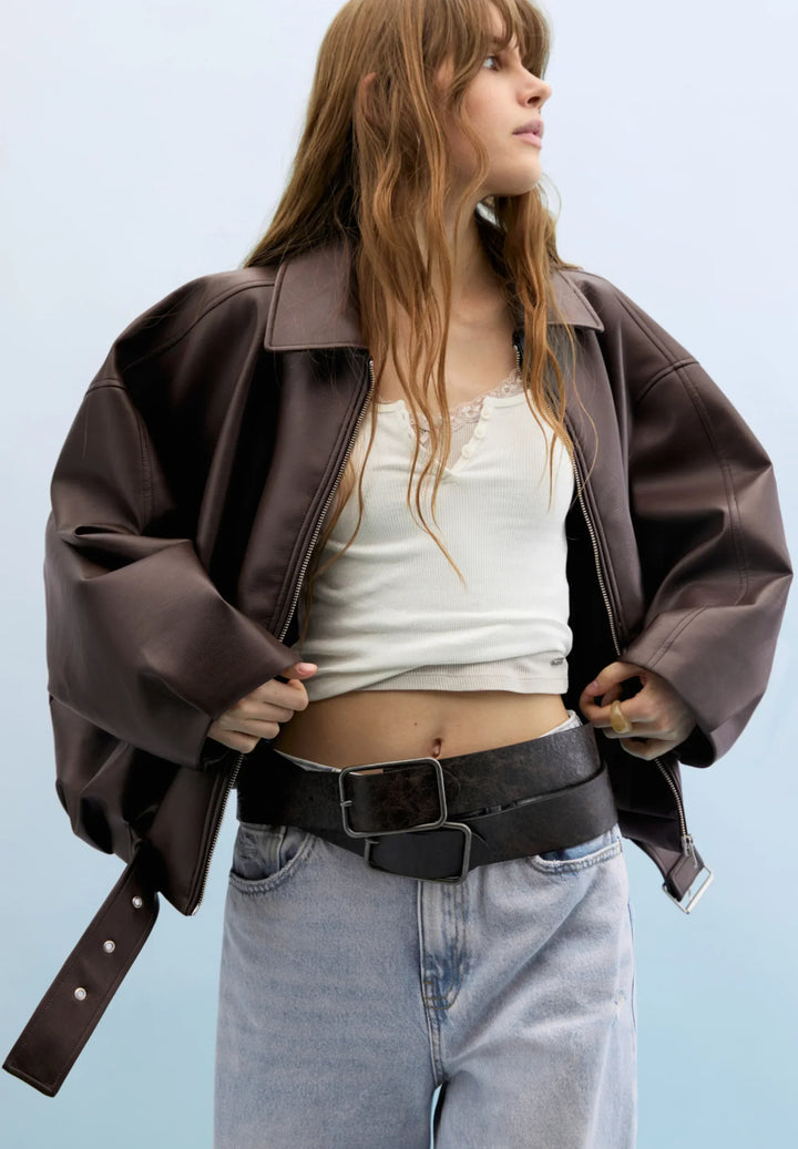 Amara | Veste en simili cuir