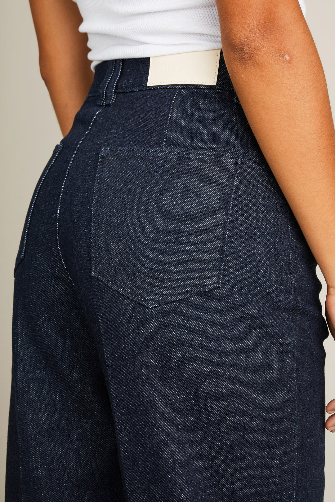 Raw wideleg jeans
