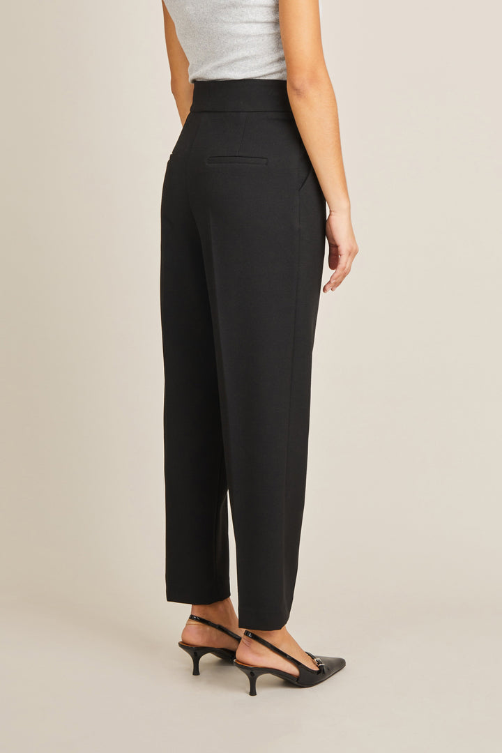 Black crêpe tailored pants