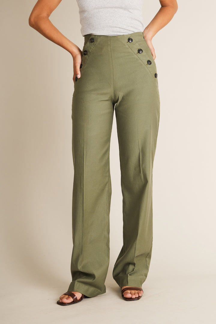 Khaki sailor pants