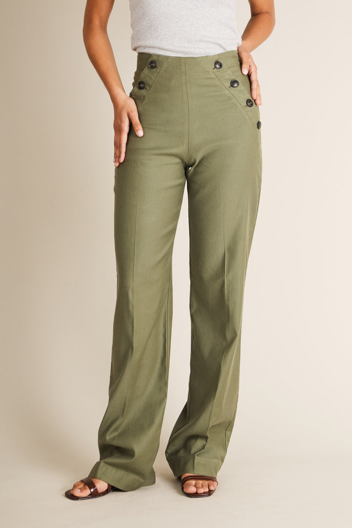 Khaki sailor pants