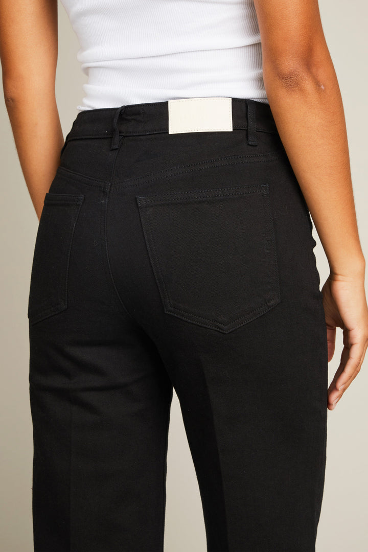 Black flared jeans