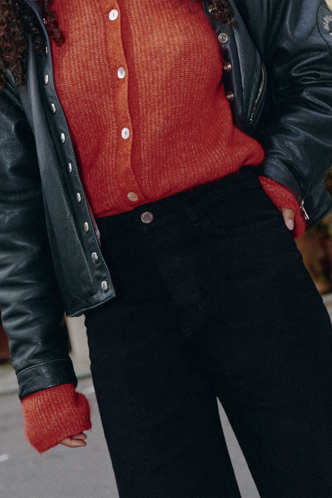 Black flared jeans