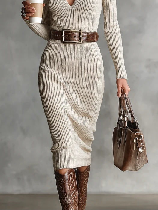 Crystal - Robe midi chic et décontractée