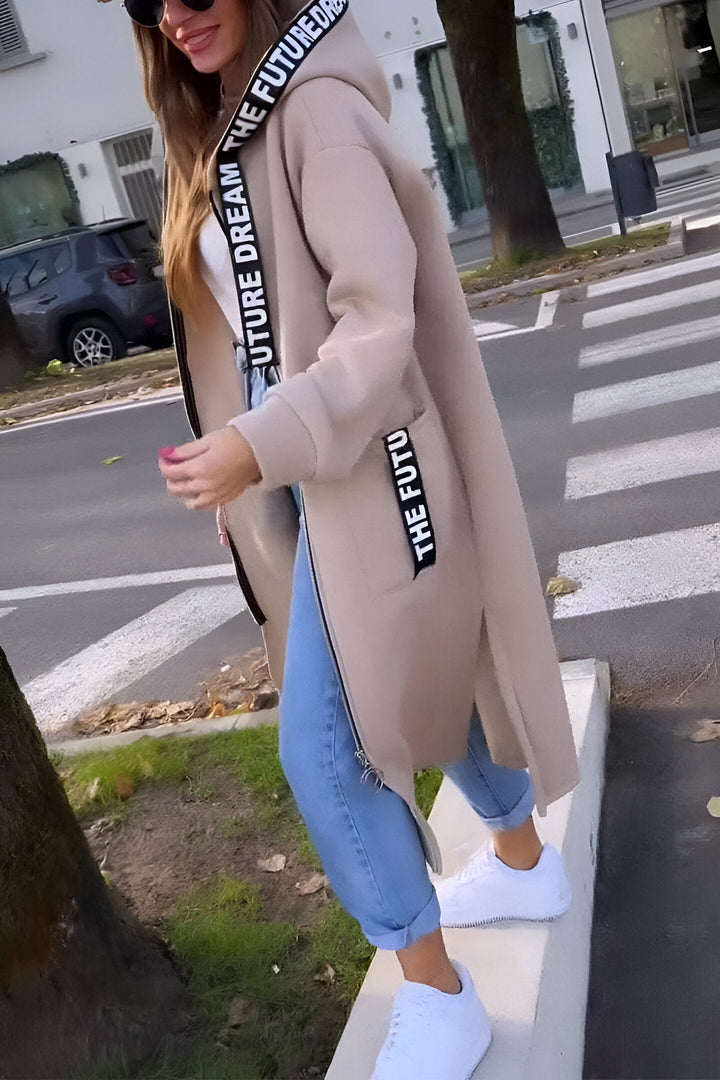 Élise™ | Long Hooded Zip Jacket